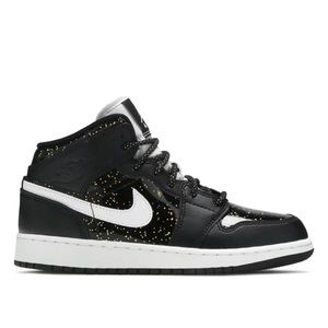2020 Air Jordan 1 Mid SE GS 'Black Glitter' size 5Y